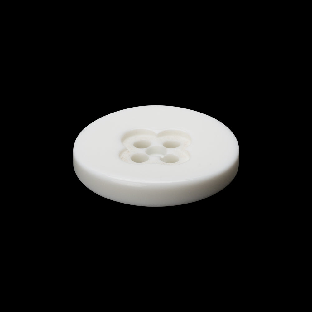 Off White Clover 4-Hole Plastic Button - 36L/23mm