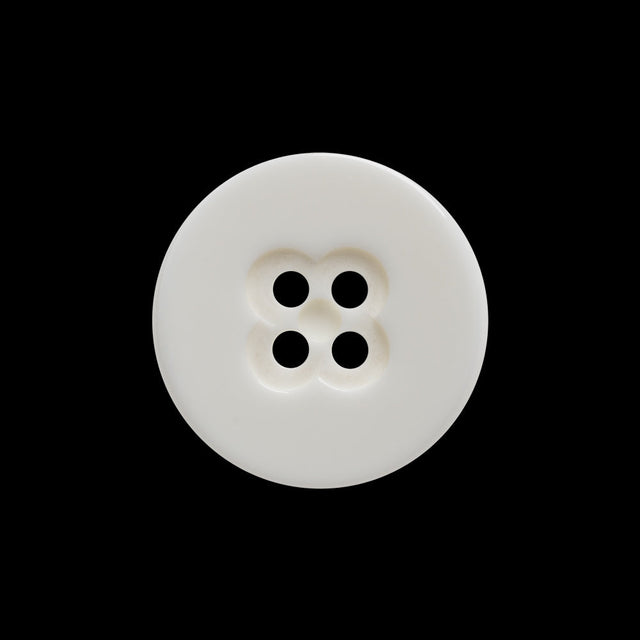 Off White Clover 4-Hole Plastic Button - 36L/23mm