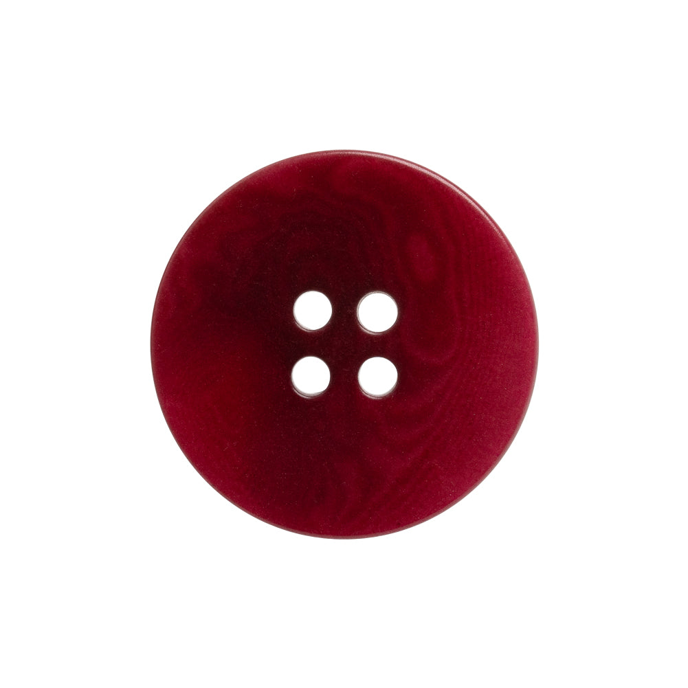 Wine Red Moire 4-Hole Plastic Button - 38L/24mm