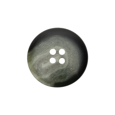 Olive Gray Swirls Rolled Rim 4-Hole Plastic Button - 38L/24mm