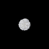 Optic White Crochet Fabric Covered Shank Back Button - 16L/10mm