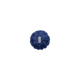 Matte Blue Crochet Fabric Covered Shank Back Button - 16L/10mm