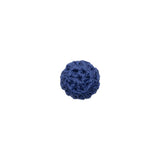 Matte Blue Crochet Fabric Covered Shank Back Button - 16L/10mm