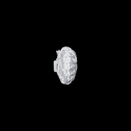 Optic White Crochet Fabric Covered Shank Back Button - 18L/11.5mm
