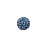 French Blue Crochet Fabric Covered Shank Back Button - 18L/11.5mm