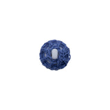 Matte Blue Crochet Fabric Covered Shank Back Button - 18L/11.5mm