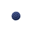 Matte Blue Crochet Fabric Covered Shank Back Button - 18L/11.5mm
