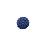 Matte Blue Crochet Fabric Covered Shank Back Button - 18L/11.5mm