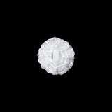 Optic White Crochet Fabric Covered Shank Back Button - 20L/12.5mm