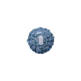 French Blue Crochet Fabric Covered Shank Back Button - 20L/12.5mm