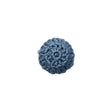 French Blue Crochet Fabric Covered Shank Back Button - 20L/12.5mm