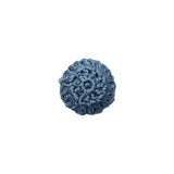 French Blue Crochet Fabric Covered Shank Back Button - 20L/12.5mm