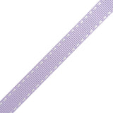 Grosgrain Ribbon with White Stitched Borders - Lilac - 0.4375"