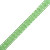 Grosgrain Ribbon with White Stitched Borders - Mint Green - 0.4375"