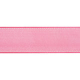 Sheer Ribbon with White Stitched Border - 1.5" - Fuchsia