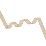 Sheer Ribbon with White Stitched Border - 0.75" - Coffee