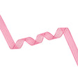 Sheer Ribbon with White Stitched Border - 0.75" - Fuchsia