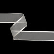 Sheer Ribbon with Double Faced Satin Edges - 1.375" - Ivory