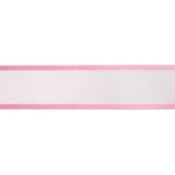 Sheer Ribbon with Double Faced Satin Edges - 1" - Pink