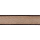 Sheer Ribbon with Double Faced Satin Edges - 1" - Brown