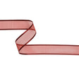 Sheer Ribbon with Double Faced Satin Edges - 1" - Wine