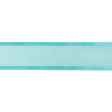 Sheer Ribbon with Double Faced Satin Edges - 1" - Turquoise