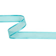 Sheer Ribbon with Double Faced Satin Edges - 1" - Turquoise