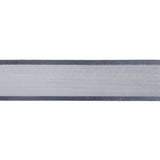 Sheer Ribbon with Double Faced Satin Edges - 1" - Gray