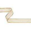 Sheer Ribbon with Double Faced Satin Edges - 1" - Coffee