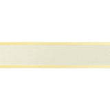 Sheer Ribbon with Double Faced Satin Edges - 1" - Yellow