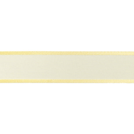 Sheer Ribbon with Double Faced Satin Edges - 1" - Yellow