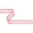 Sheer Ribbon with Double Faced Satin Edges - 1" - Rose