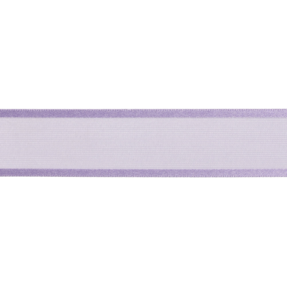 Sheer Ribbon with Double Faced Satin Edges - 1" - Lavender