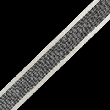 Sheer Ribbon with Double Faced Satin Edges - 0.75" - Ivory