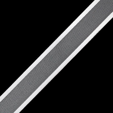 Sheer Ribbon with Double Faced Satin Edges - 0.75" - White