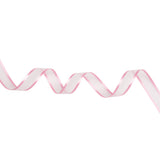 Sheer Ribbon with Double Faced Satin Edges - 0.75" - Pink