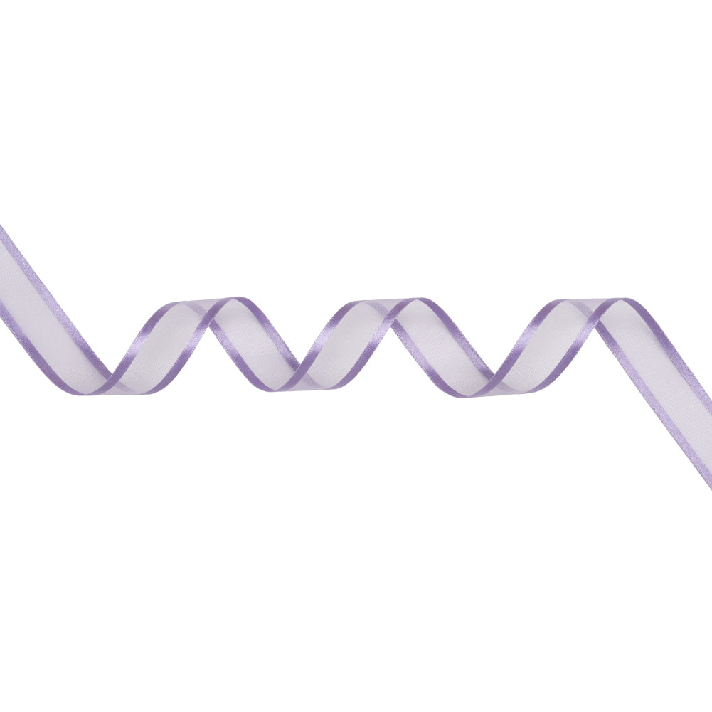 Sheer Ribbon with Double Faced Satin Edges - 0.75" - Lavender