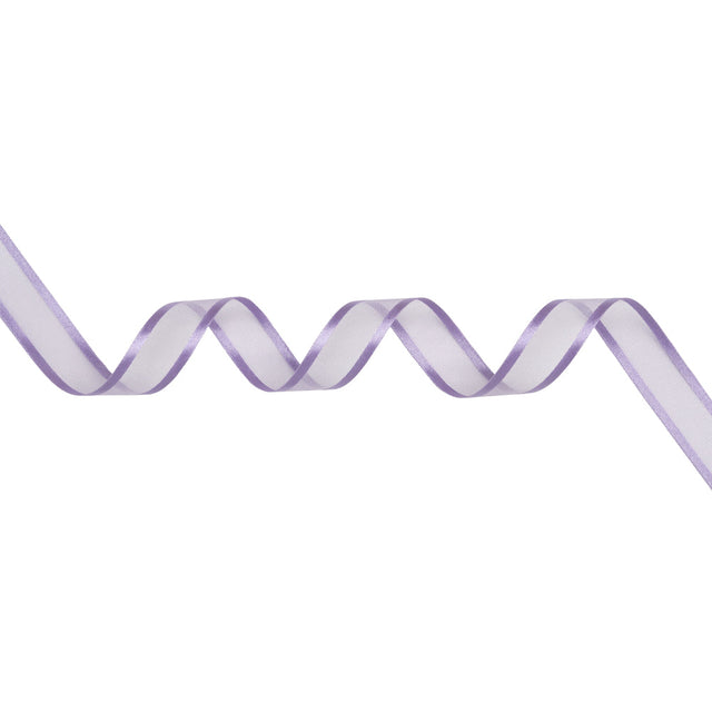 Sheer Ribbon with Double Faced Satin Edges - 0.75" - Lavender
