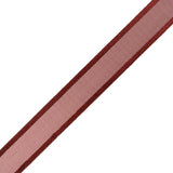 Sheer Ribbon with Double Faced Satin Edges - 0.75" - Wine