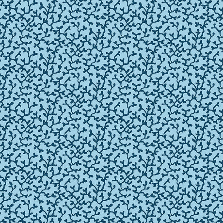 Liberty Art Fabrics Blue Corallium Lasenby Quilting Cotton