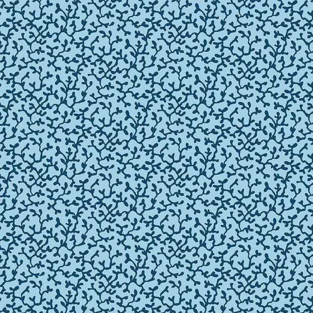 Liberty Art Fabrics Blue Corallium Lasenby Quilting Cotton