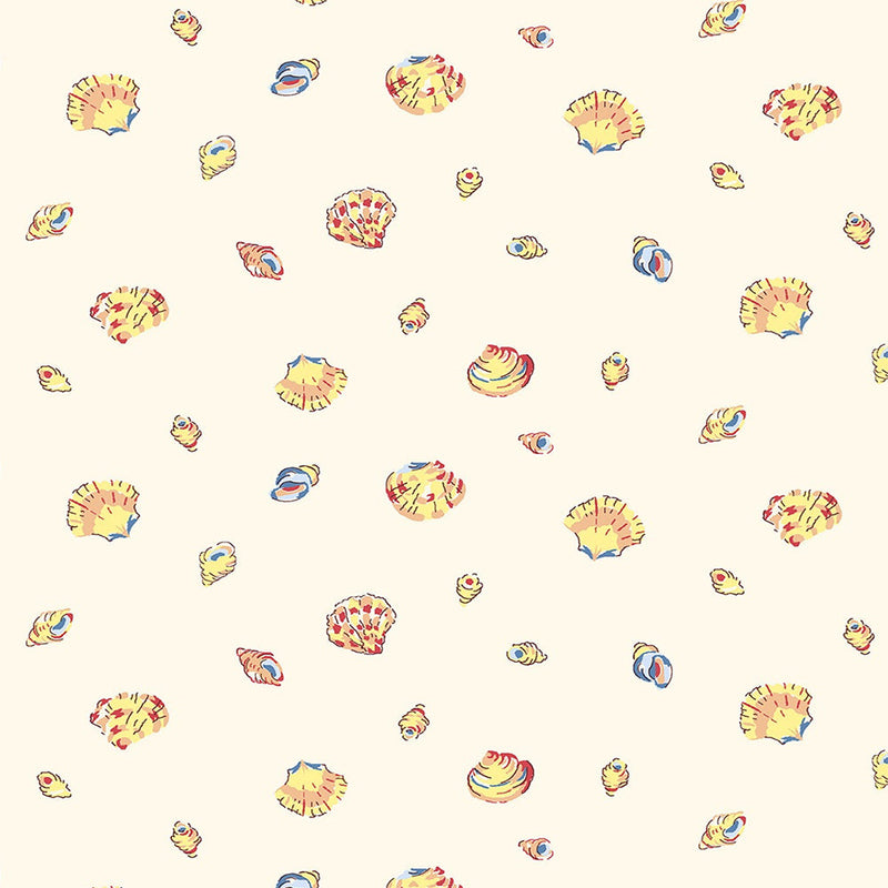 Liberty Art Fabrics White Seashells Lasenby Quilting Cotton