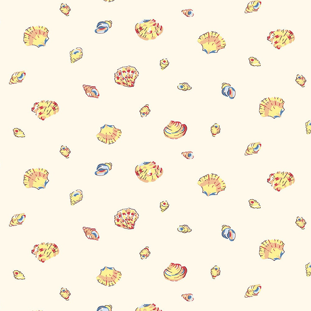 Liberty Art Fabrics White Seashells Lasenby Quilting Cotton