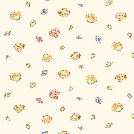 Liberty Art Fabrics White Seashells Lasenby Quilting Cotton