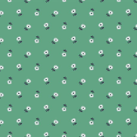Liberty Art Fabrics Green Sunshine Daisy Lasenby Quilting Cotton