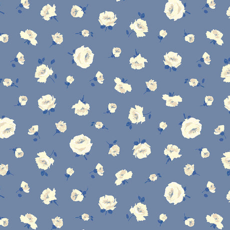 Liberty Art Fabrics Blue Mary Rose Lasenby Quilting Cotton