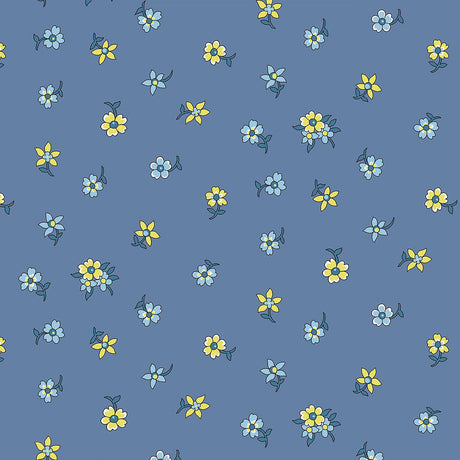 Liberty Art Fabrics Blue Hampton Sprig Lasenby Quilting Cotton