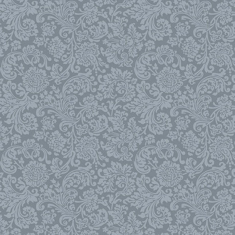Liberty Art Fabrics Gray Rococo Swirl Lasenby Quilting Cotton