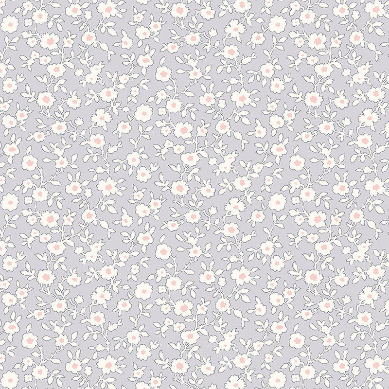 Liberty Art Fabrics Gray Daisy Trail Lasenby Quilting Cotton