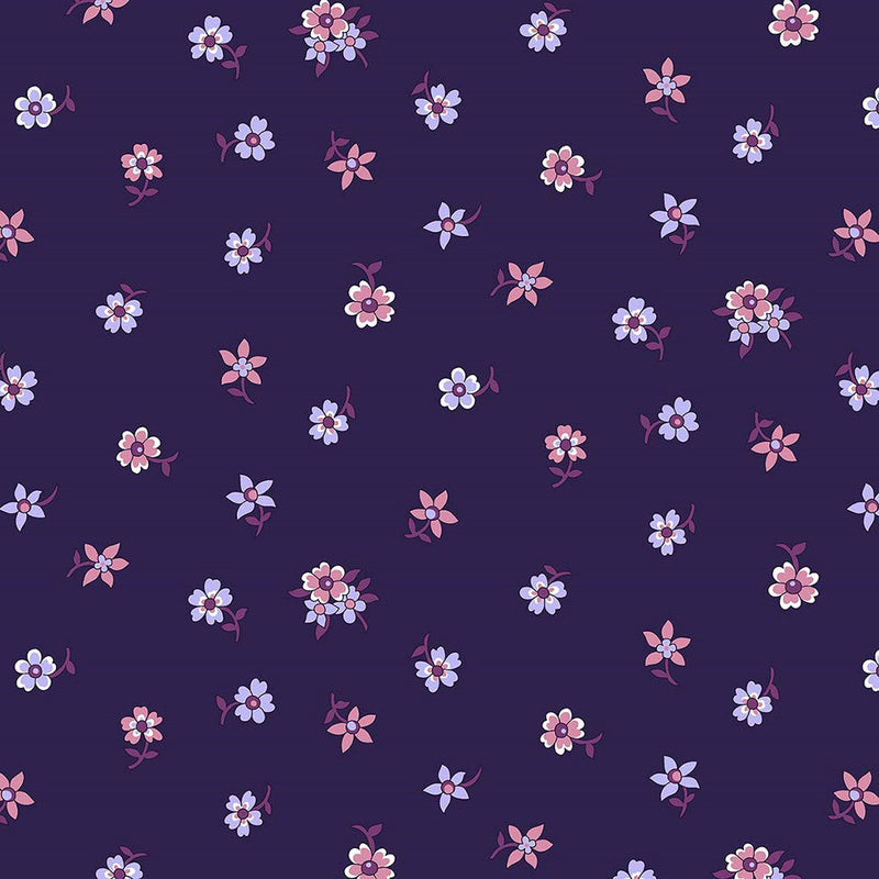 Liberty Art Fabrics Purple Hampton Sprig Lasenby Quilting Cotton